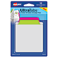Avery® Ultra Tabs™ Repositionable Tabs & Notes, 3" x 3 1/2", Assorted Neon, Set of 12 1 thumbnail image