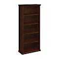 Bush Business Furniture Yorktown 67"H 5-Shelf Bookcase, Antique Cherry, Standard Delivery 1 thumbnail image