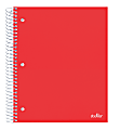 Office Depot® Brand Stellar Poly Notebook, 8-1/2" x 11", 5 Subject, College Ruled, 200 Sheets, Red