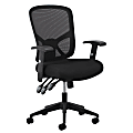 OFM Essentials 3-Paddle Ergonomic Mesh High-Back Chair, Black/Silver 1 thumbnail image