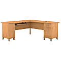 Bush Business Furniture Somerset 71"W L-Shaped Corner Desk, Maple Cross, Standard Delivery 1 thumbnail image