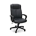 OFM Essentials Bonded Leather High-Back Chair, Black