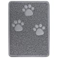 Gibson Everyday Pet Elements Paw Prints Place Mat, 18-1/2" x 13-13/16", Gray