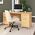 Bush Home Somerset 60"W Office Computer Desk With Drawers, Maple Cross, Standard Delivery 1 thumbnail image