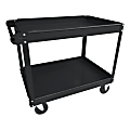 Lorell™ 2-Shelf Utility Cart, 16"W, Black