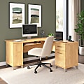 Bush Business Furniture Somerset 60"W L-Shaped Corner Desk, Maple Cross, Standard Delivery 1 thumbnail image