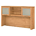 Bush Furniture Somerset 60"W L Shaped Desk Hutch, Maple Cross, Standard Delivery
