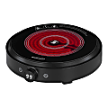 Brentwood® Select 1,300-Watt 10-In. Countertop Ceramic Glass Cooktop Surface with Single 8-In. Infrared Burner, Black, TS-383DBK 1 thumbnail image