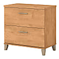Bush Business Furniture Somerset 29-9/16"W Lateral 2-Drawer File Cabinet, Maple Cross, Standard Delivery