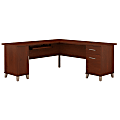 Bush Business Furniture Somerset 71"W L-Shaped Corner Desk, Hansen Cherry, Standard Delivery