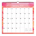 Blue Sky™ Monthly Wall Calendar, 12" x 12", 50% Recycled, Artisan Warm, January to December 2018