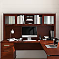 Bush Home Somerset 72"W L Shaped Desk Hutch, Hansen Cherry, Standard Delivery 1 thumbnail image
