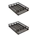Mind Reader 5-Section Cutlery Trays, 1 3/4"H x 8 7/8"W x 12 1/4"D, Black, Pack Of 2 1 thumbnail image