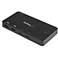 StarTech.com 2 Port USB C KVM Switch - 4K 60Hz HDMI - Compact UHD Desktop KVM Switch w/USB Type C Cables - Bus Powered MacBook ThinkPad 1 thumbnail image