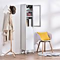 Glamour Home Aviva 14"W 6-Shelf Metal Cabinet With Doors, White 1 thumbnail image