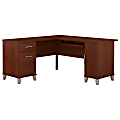 Bush Business Furniture Somerset 60"W L-Shaped Corner Desk, Hansen Cherry, Standard Delivery