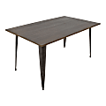 Lumisource Oregon Dining Table, Rectangle, Espresso