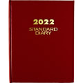AT-A-GLANCE® Standard Daily Diary, 7-1/2" x 9-1/2", Red, January To December 2022, SD37413