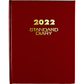 AT-A-GLANCE® Standard Daily Diary, 7-1/2" x 9-1/2", Red, January To December 2022, SD37413 1 thumbnail image