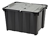 IRIS® Storage Container With Wing Lid, 48 Quarts, 13 5/8" x 16" x 20 5/16", Black 1 thumbnail image