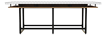 Safco® Mirella Standing-Height Metal Base For 2-Tier 10'/12' Conference Table, 42"H x 120"W 47-1/4"D, Black 1 thumbnail image