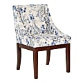 Office Star Monarch Dining Chairs, Paisley Blue/Medium Espresso, Set Of 2 Chairs 1 thumbnail image