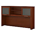 Bush Furniture Somerset 60"W L Shaped Desk Hutch, Hansen Cherry, Standard Delivery