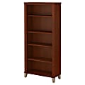 Bush Business Furniture Somerset 66"H 5-Shelf Bookcase, Hansen Cherry, Standard Delivery