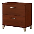 Bush Business Furniture Somerset 29-9/16"W Lateral 2-Drawer File Cabinet, Hansen Cherry, Standard Delivery