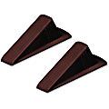 Master Giant Foot® Doorstop, Brown - Heavy-Duty, No-Slip, 6-3/4"L x 3-1/2"W x 2"H, 2/pk