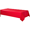 Amscan Go Brightly Solid Plastic Table Cover, 54" x 108", Red