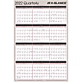 AT-A-GLANCE® Reversible Erasable Quarterly Wall Calendar, 36" x 24", Red/Black, January To December 2022, A123 1 thumbnail image