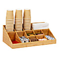 Mind Reader 6-Compartment 2-Tier Condiment Organizer, 11-3/4"H x 6-3/4"W x 13-109/8"D, Brown 1 thumbnail image