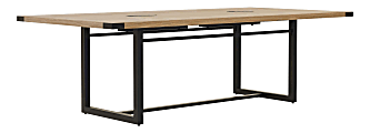 Safco® Mirella Sitting-Height Conference Table, 29-1/2"H x 96"W x 47-1/4"D, Sand Dune/Black