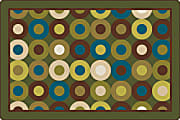 Carpets for Kids® Premium Collection Calming Circles Rug, 4' x 6', Green 1 thumbnail image