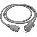 Eaton Tripp Lite Series Hospital-Grade Power Cord, NEMA 6-15P to C19 - Heavy-Duty, Green Dot, 15A, 250V, 14 AWG, 6 ft. (1.83 m), Gray - P033006GYHG 1 thumbnail image
