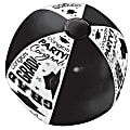 Amscan Graduation Inflatable Ball, 48", Black/White 1 thumbnail image