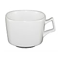 International Tableware Quad Square Teacups, 8 Oz, White, Pack Of 36 Cups