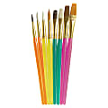 Creativity Street Assorted Paint Brush Set - 8 Brush(es) Translucent Handle