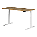 South Shore Ezra Adjustable-Height Standing Desk, 48-3/4"H x 59-1/2"W x 27-1/2"D, Nordik Oak/White