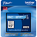 Brother® TZE535CS Genuine P-Touch Laminated Label Tape, 1/2" x 26-1/4', White/Blue 1 thumbnail image