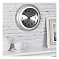 FirsTime & Co.® Sleek Round Wall Clock, Steel