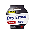 Scotch™ Dry Erase Tape, 1.88" x 5 Yd., White