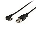 StarTech.com 6 ft Mini USB Cable - A to Right Angle Mini B - Connect your Mini USB devices, with the cable out of the way - USB2HABM6RA 1 thumbnail image