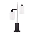 LumiSource Cannes Table Lamp, 17”H, Black/White