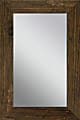 PTM Images Framed Mirror, Wooden, 36"H x 24"W, Natural Brown