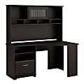 Bush Furniture Cabot Corner Desk With Hutch, Espresso Oak, Standard Delivery 1 thumbnail image