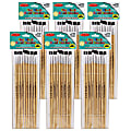 Charles Leonard Flat Tip Easel Paint Brushes, 1/4"W, Natural, Set Of 12 Brushes, Pack Of 6 Sets 1 thumbnail image