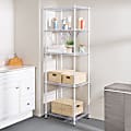 Honey Can Do 5-Tier Heavy-Duty Adjustable Storage Shelf, 72”H x 18”W x 24”D, White 1 thumbnail image
