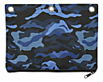 Office Depot® Brand 3-Ring Mesh Pencil Pouch, 8" x 10-1/4", Blue Camo